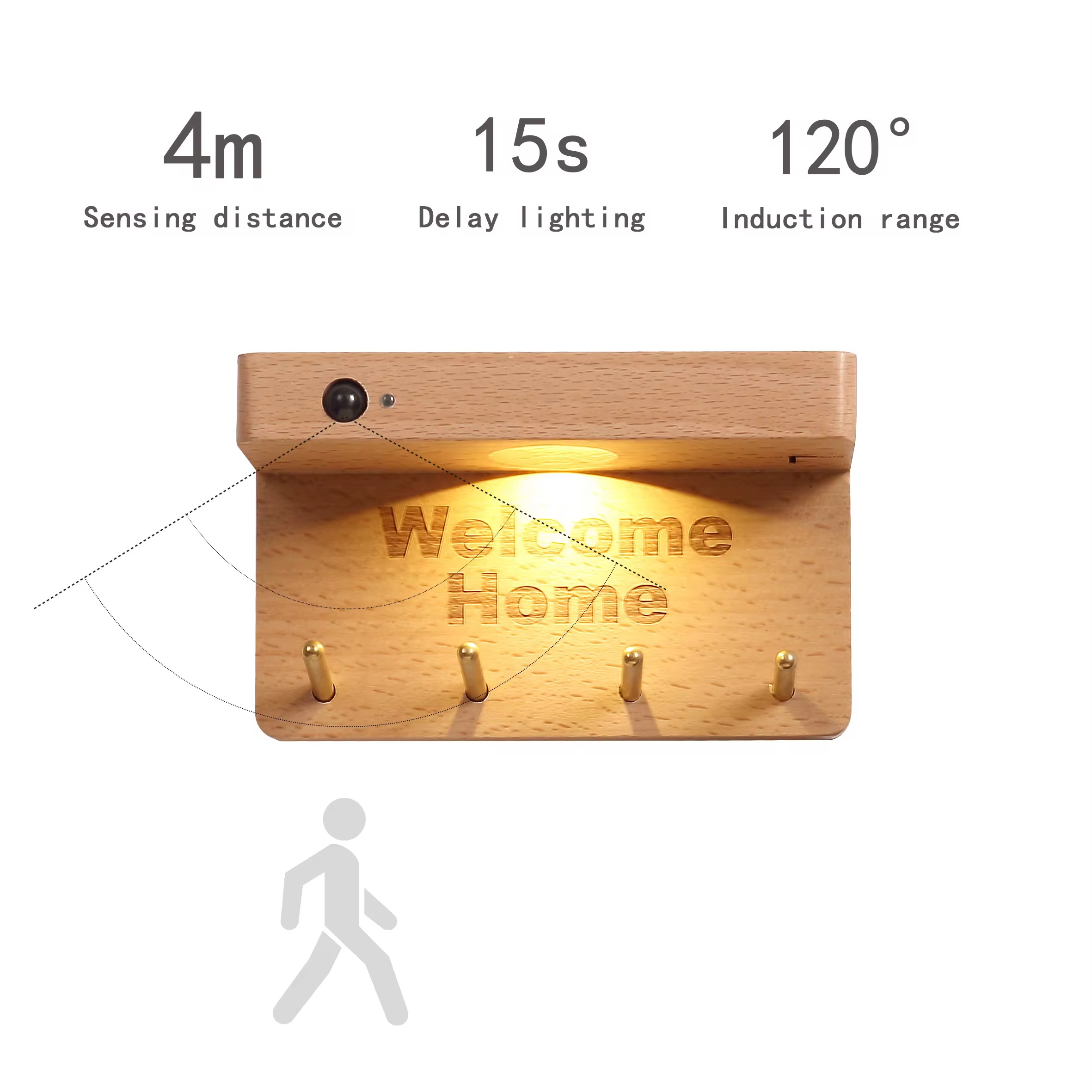Sensor wall key holder alternate view 3